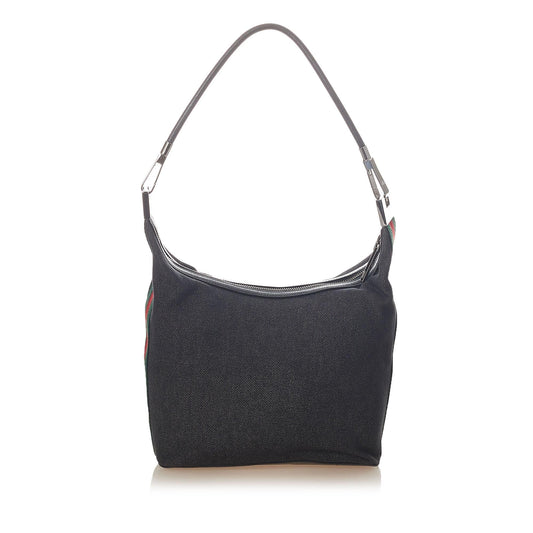 Gucci Web Denim Shoulder Bag (32504)
