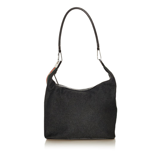 Gucci Web Denim Shoulder Bag (34386)