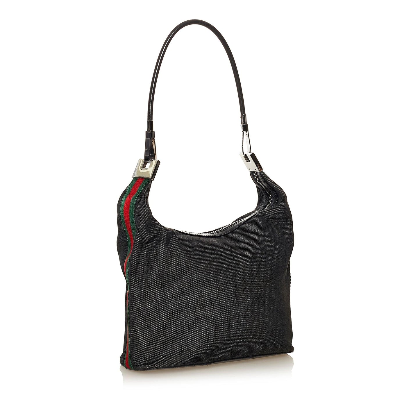 Gucci Web Denim Shoulder Bag (34386)