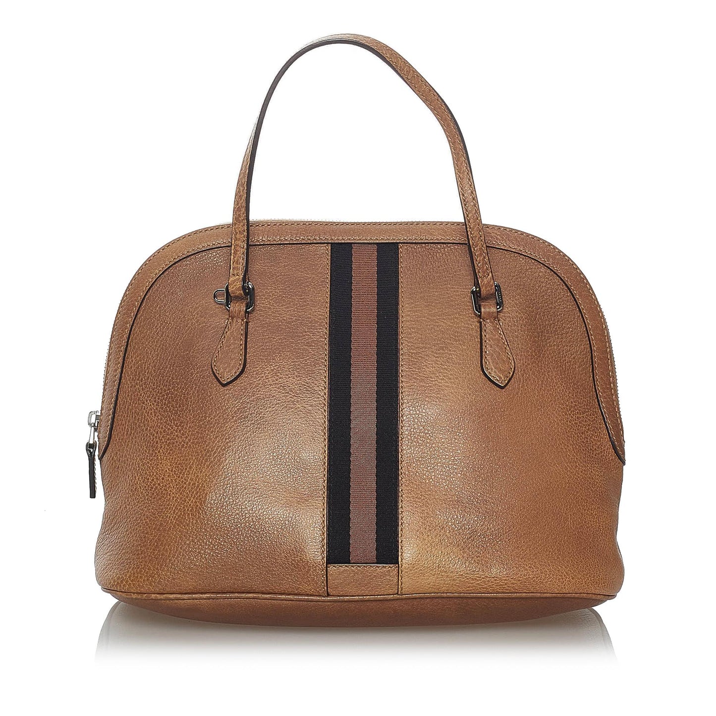 Gucci Web Dome Leather Satchel (30169)
