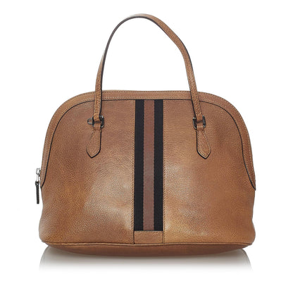 Gucci Web Dome Leather Satchel (30169)