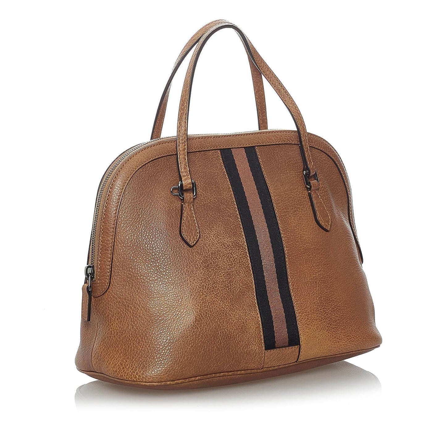 Gucci Web Dome Leather Satchel (30169)