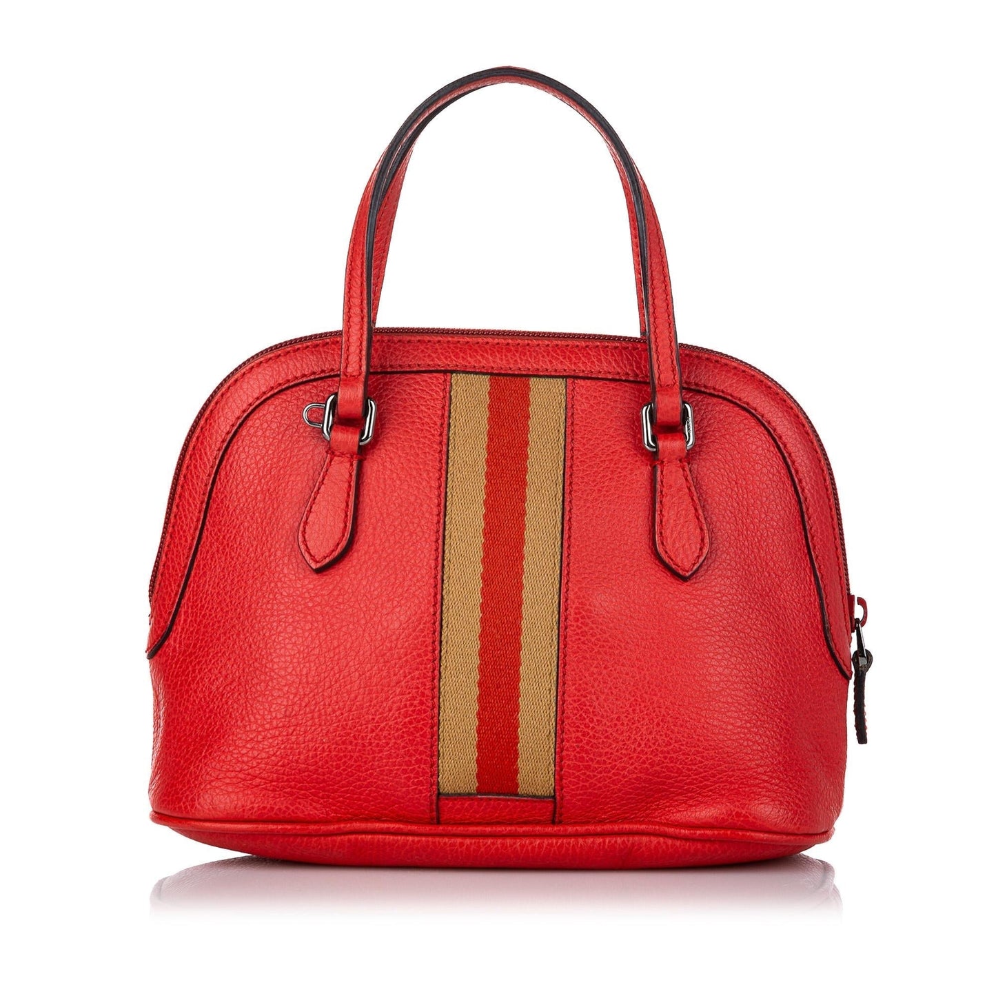 Gucci Web Dome Leather Satchel (30517)