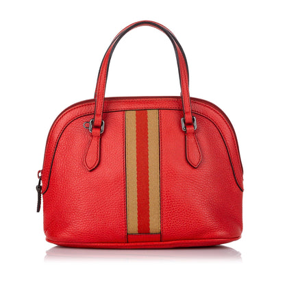 Gucci Web Dome Leather Satchel (30517)
