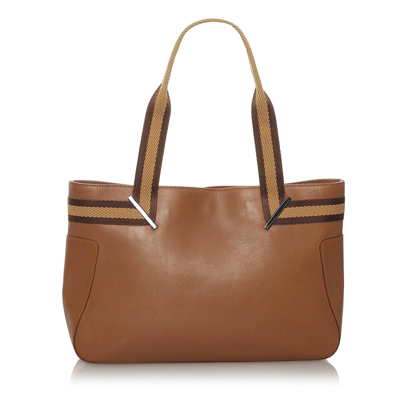 Gucci Web Leather Tote Bag (SHG-28971)