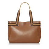 Gucci Web Leather Tote Bag (SHG-28971)