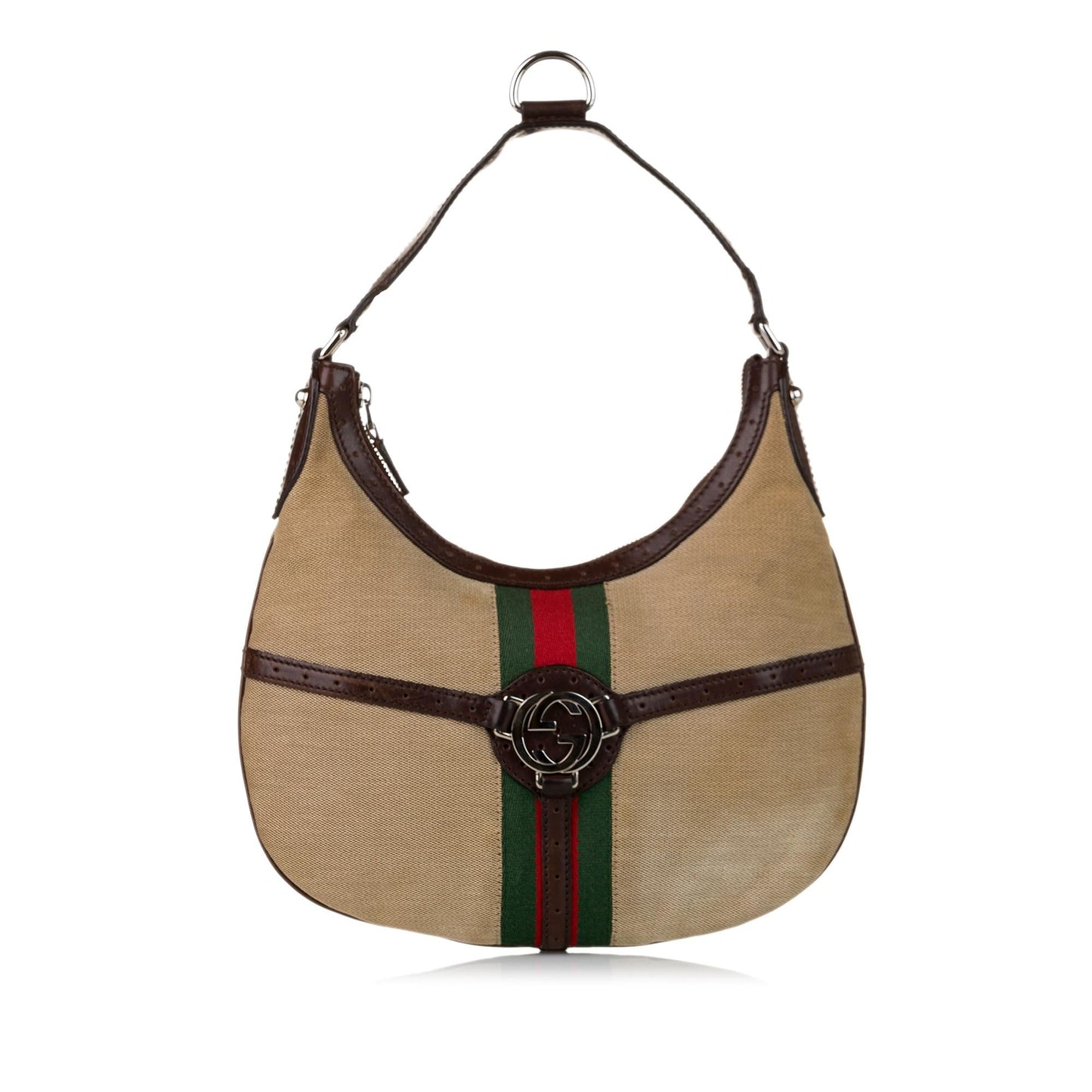 Gucci Web Reins Canvas Hobo Bag (31590)