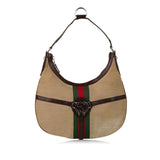 Gucci Web Reins Canvas Hobo Bag (31590)