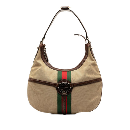 Gucci Web Reins Canvas Hobo Bag (qCOzMw)