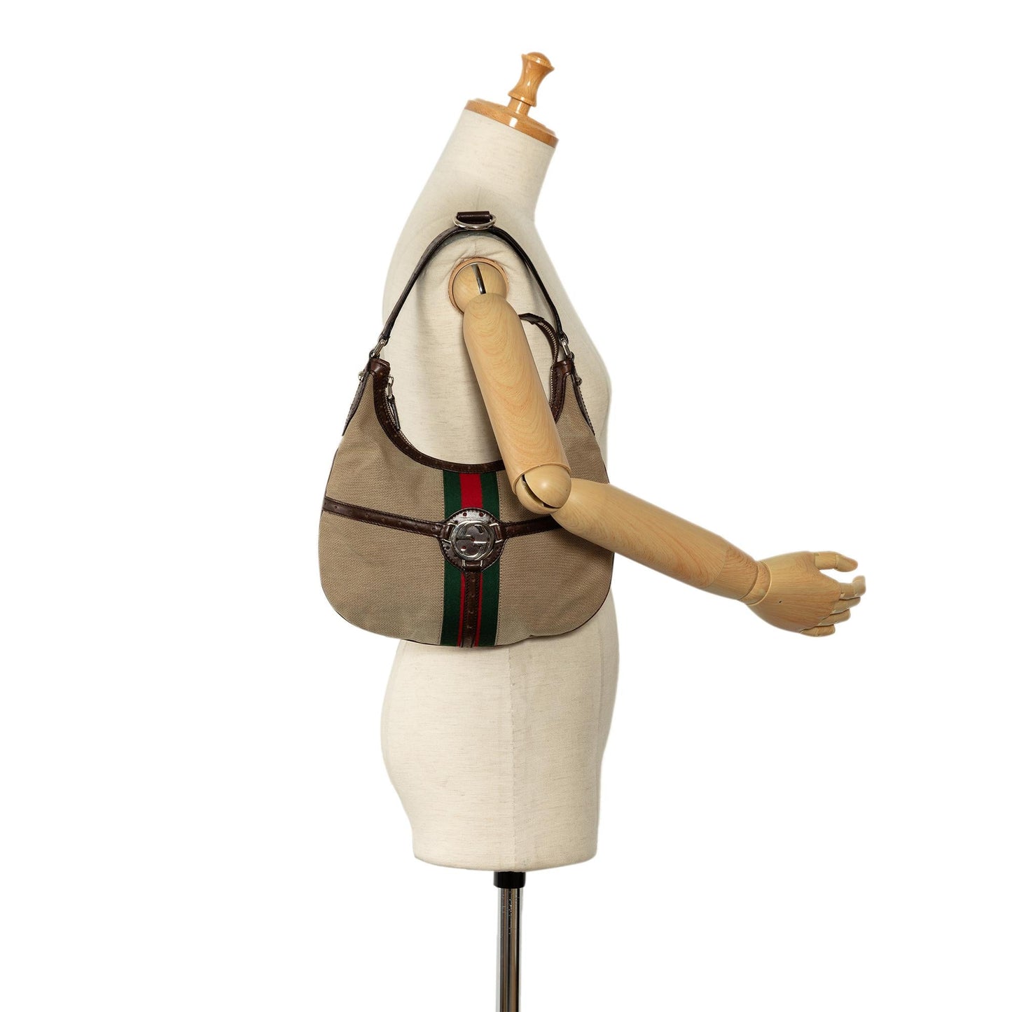 Gucci Web Reins Canvas Hobo Bag (qCOzMw)