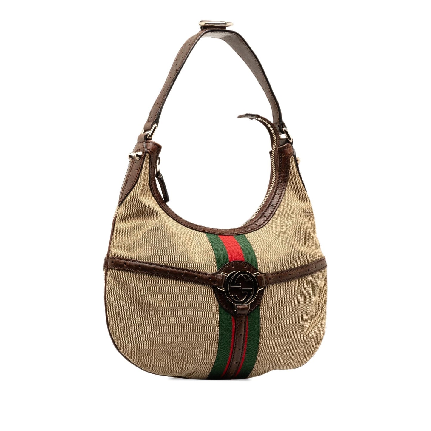 Gucci Web Reins Canvas Hobo Bag (qCOzMw)