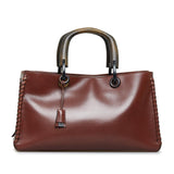 Gucci Whipstitch Wood Handle Handbag (caHaIH)