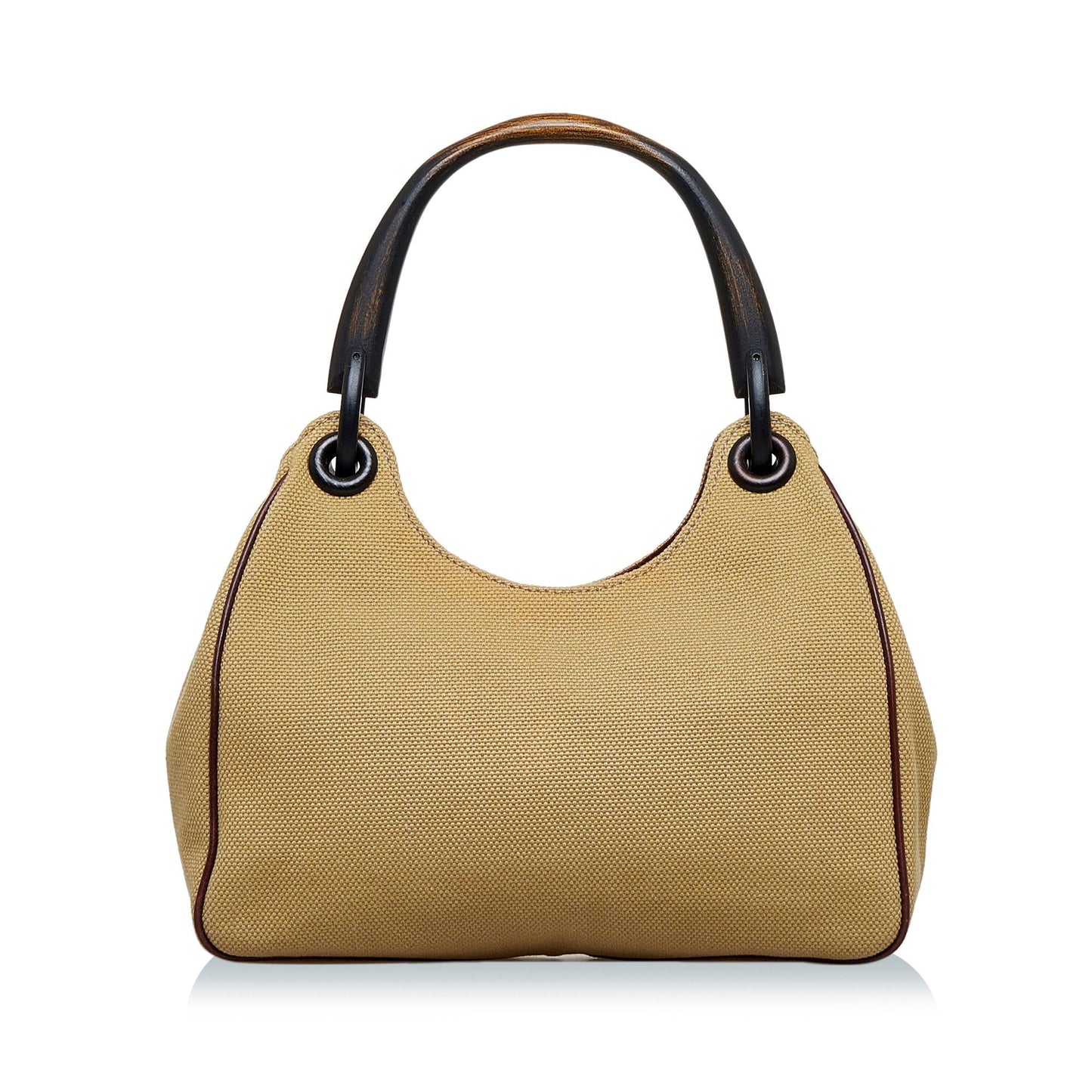Gucci Wood Handle Canvas Handbag (zB1eEr)