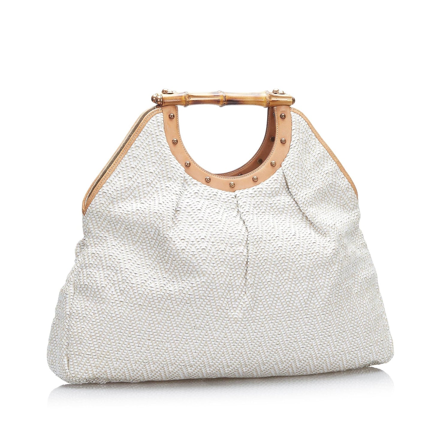 Gucci Woven Leather Bamboo Hobo (9rgvsp)