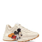 GUCCI X DISNEY MEN'S RHYTON MICKEY MO  LEATHER TRAINERS