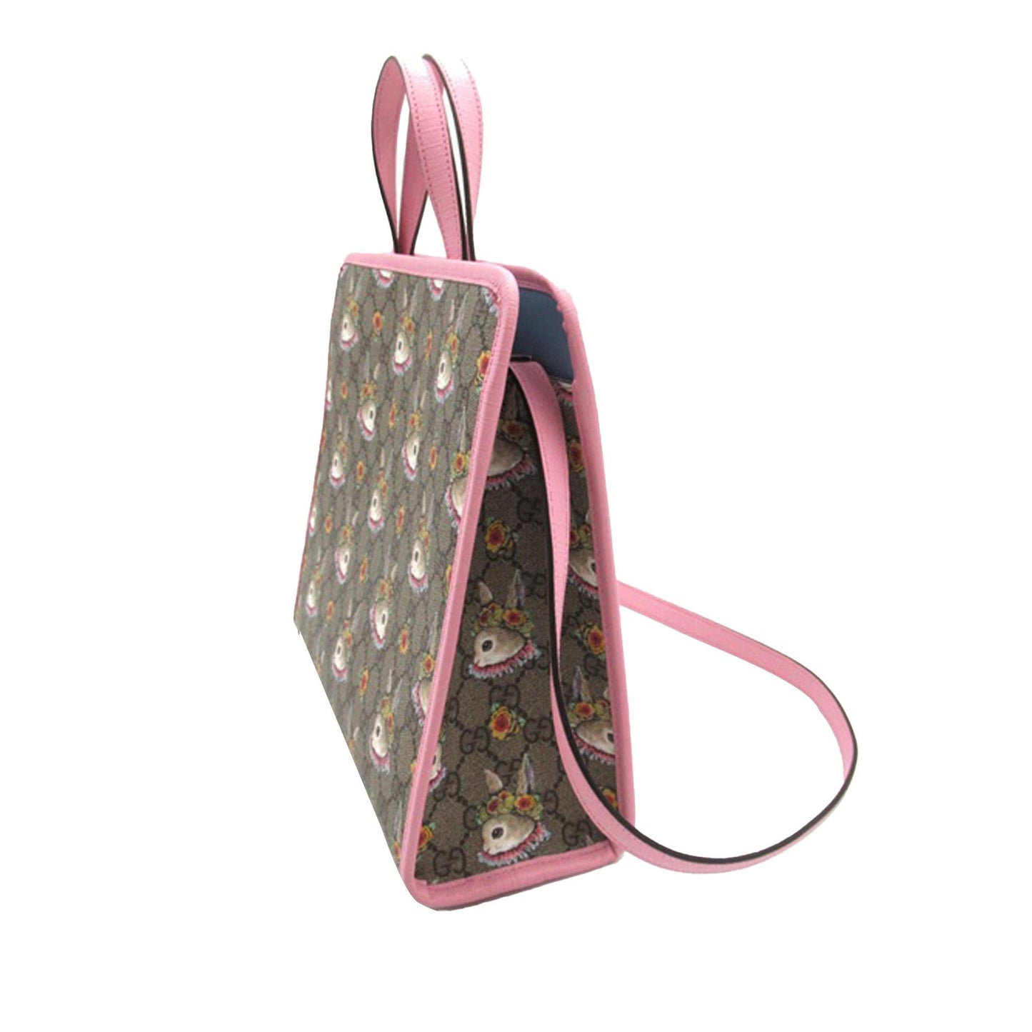 Gucci Yuko Higuchi GG Supreme Floral Rabbit Satchel (0nTePk)
