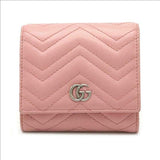 GUCCI GG Marmont Chevron Quilted Flap Wallet