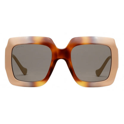 GUCCI CHAIN-TRIMMED SQUARE OVERSIZED SUNGLASSES