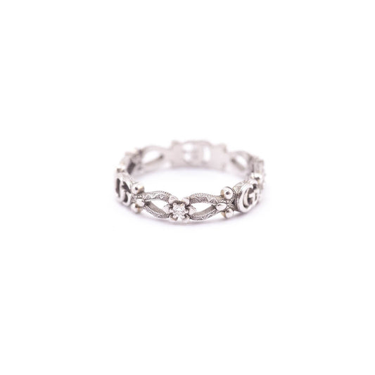 Gucci 18K White Gold Flora Narrow Ring