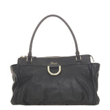 GUCCI BLACK LEATHER D-RING  BAG