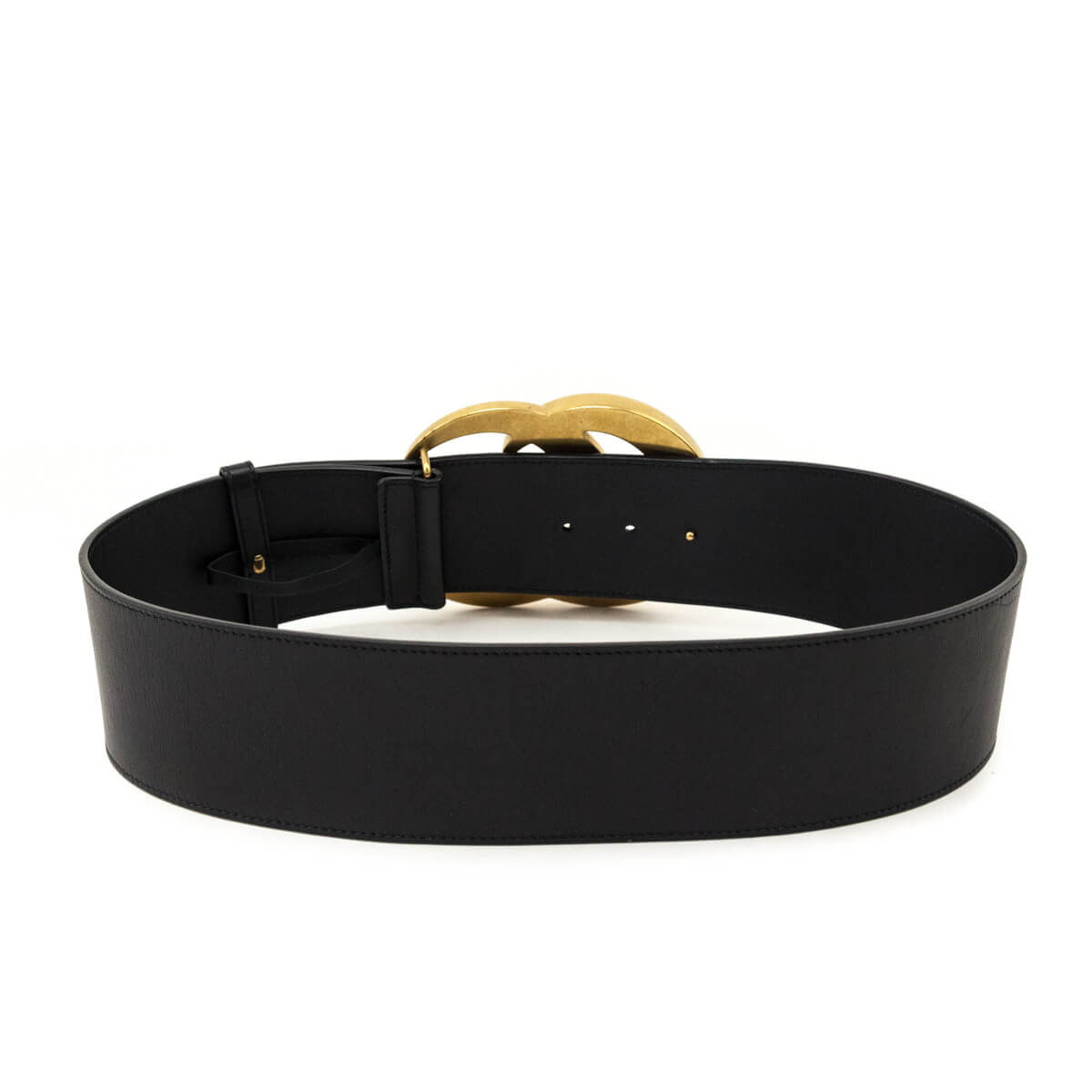 Gucci Black Double G Logo Belt