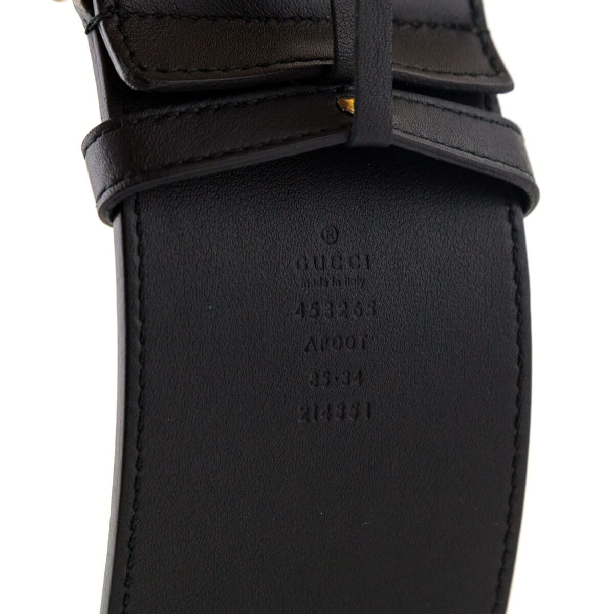 Gucci Black Double G Logo Belt