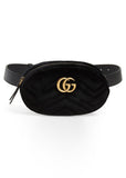GUCCI VELVET MATELASSE GG MARMONT BELT BAG