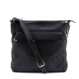 Gucci Black Pebbled Calfskin Medium Soho Messenger Bag
