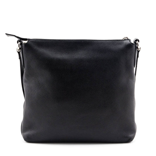 Gucci Black Pebbled Calfskin Medium Soho Messenger Bag