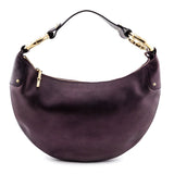 Gucci Burgundy Metallic Medium Bamboo Ring Hobo