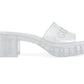 GUCCI CLEAR RUBBER PLATFORM SANDALS