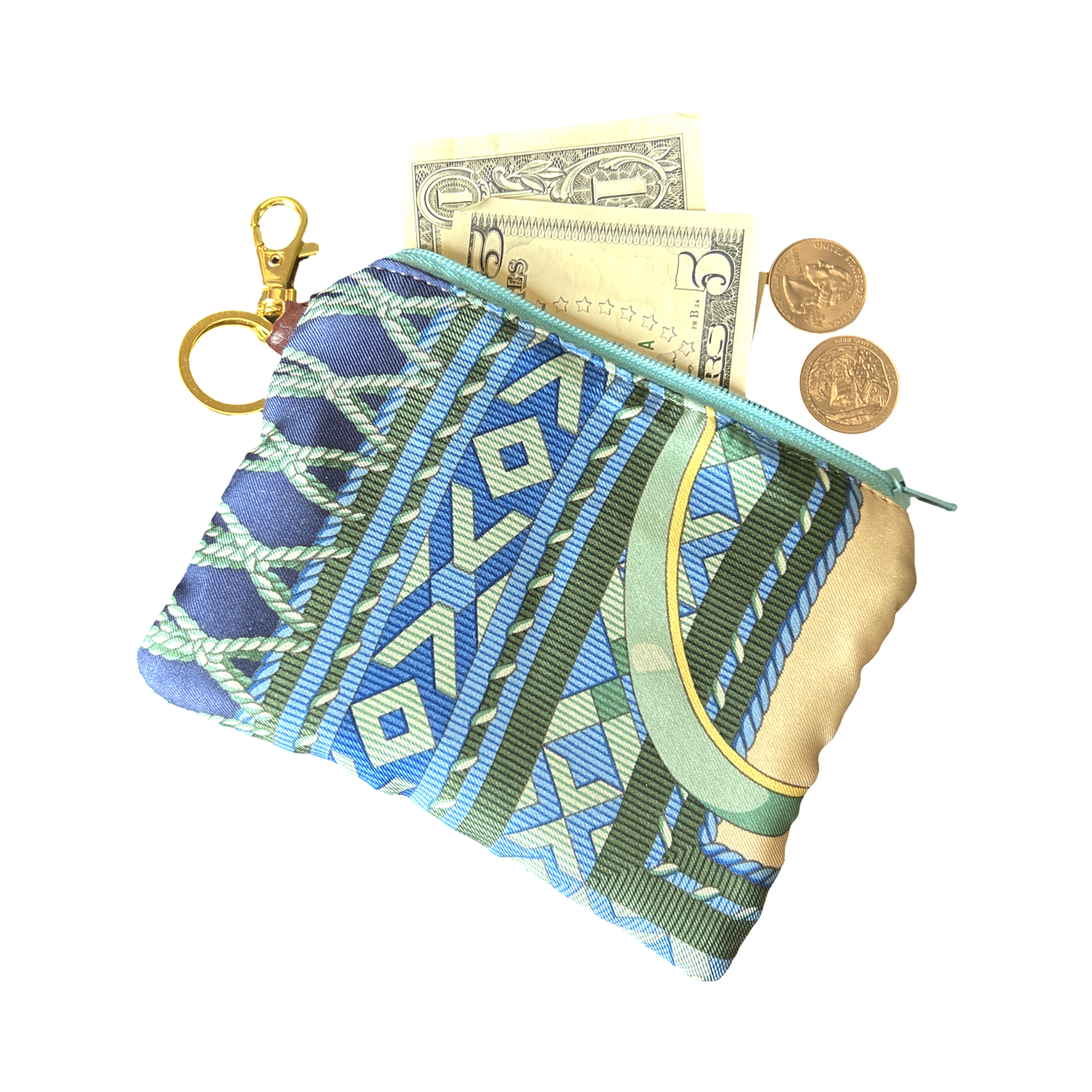 Fringe Harness   Silk Scarf Coffee Run Keychain Bag