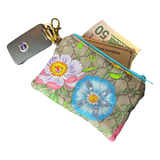 GG Logo Flora   Silk Scarf Coffee Run Keychain Bag