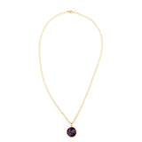 Gucci 18K Gold Sugilite Flora St.Tropez Pendant Necklace