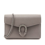 Gucci Grey Dollar Calfskin Mini Dionysus Chain Wallet