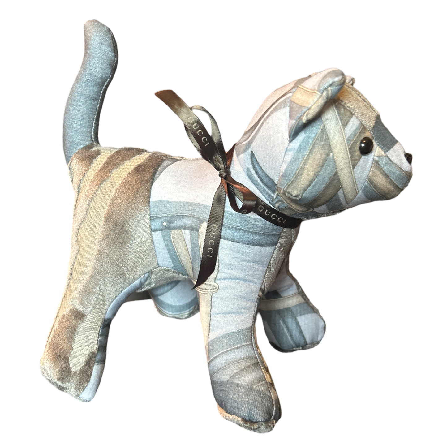 Equestrian Gray   Silk Scarf Charming Kitten
