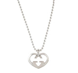 GUCCI GG "LOVE BRITT" HEART NECKLACE