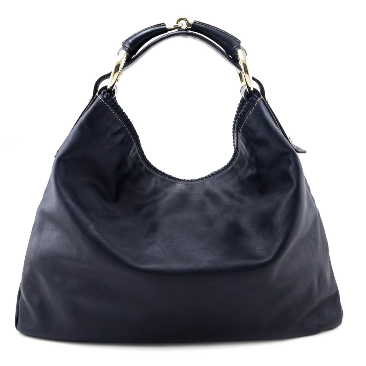 Gucci Navy Horsebit Large Hobo