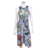 Gucci Pale Blue Floral Silk Kris Knight Dress Size XXS | IT 38