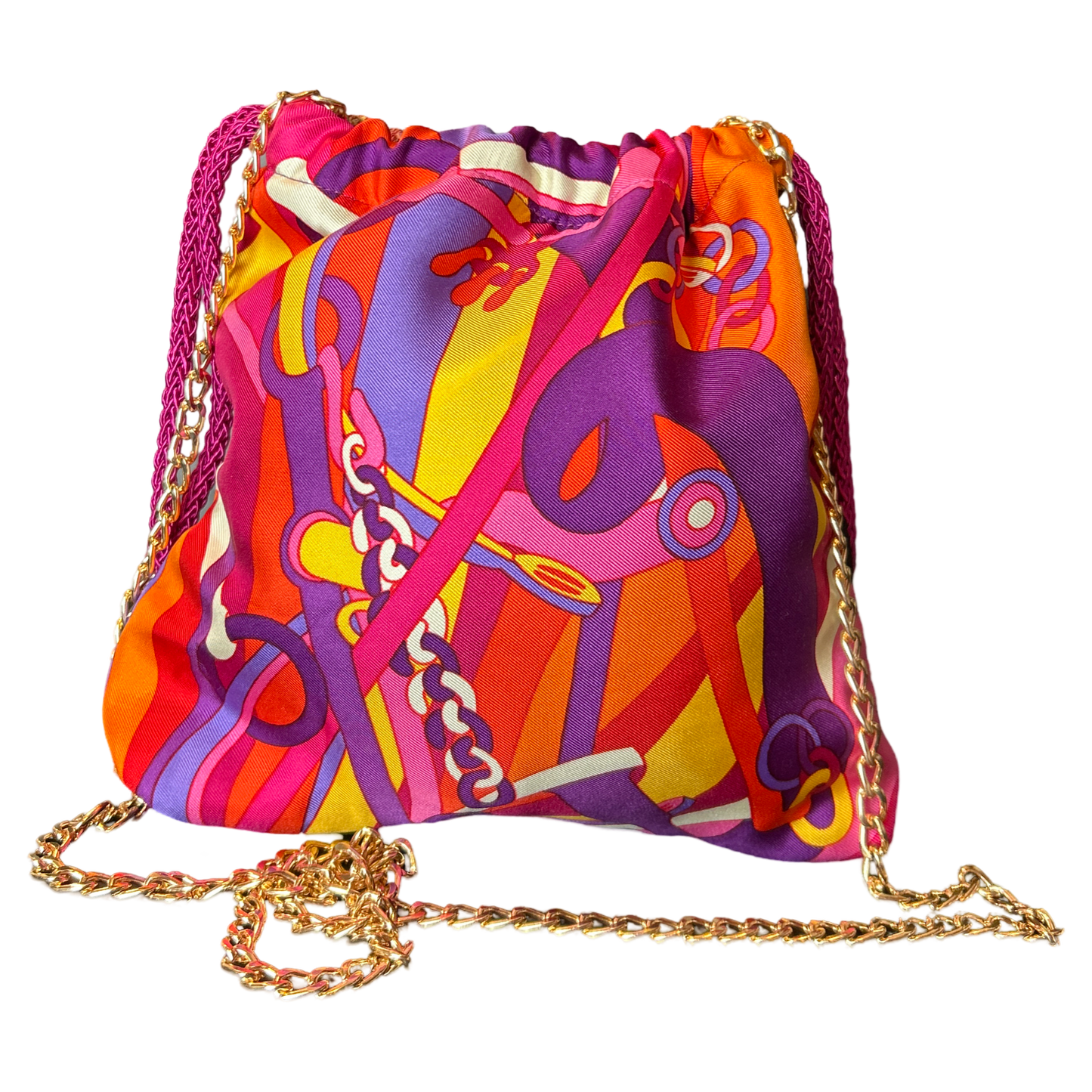 Pop Art Equestrian   Scarf Drawstring Crossbody Bag