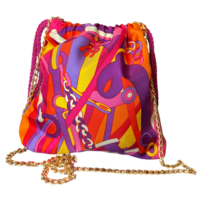 Pop Art Equestrian   Scarf Drawstring Crossbody Bag