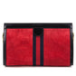 Gucci Red Suede Patent GG Web Medium Ophidia Chain Shoulder Bag
