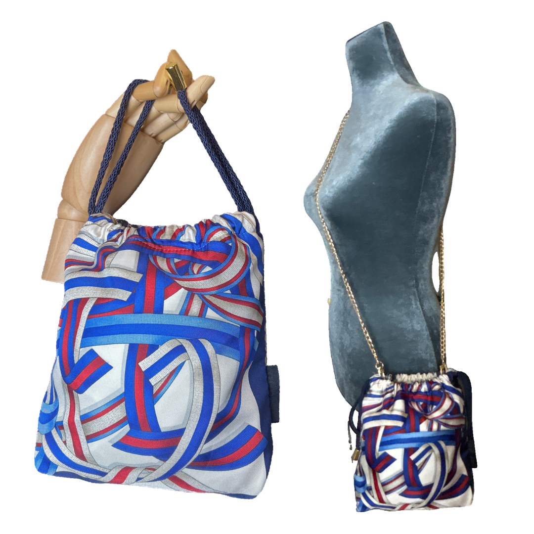 Ribbons   Scarf Drawstring Crossbody Bag