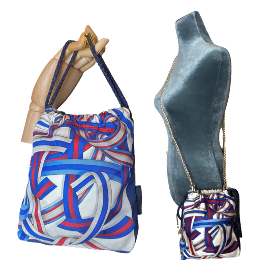 Ribbons   Scarf Drawstring Crossbody Bag