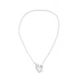 Gucci Sterling Silver Boule Heart Toggle Necklace