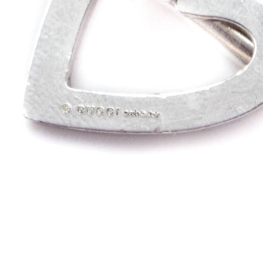 Gucci Sterling Silver Boule Heart Toggle Necklace