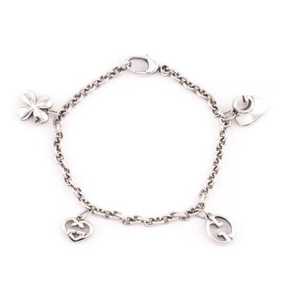 Gucci Sterling Silver Charm Bracelet