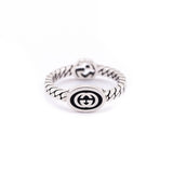 Gucci Sterling Silver Interlocking G Ring Size 6.75