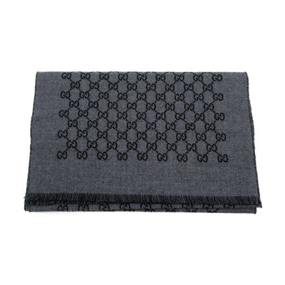 GUCCI GG JACQUARD KNITTED WOOL SCARF
