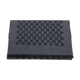 GUCCI GG JACQUARD KNITTED WOOL SCARF